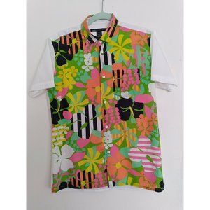 Marc by Marc Jacobs Men Floral Short Sleeve Button Front Shirt small MOD